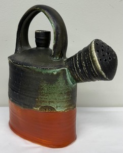 lot 233 image: Unique Artesian Pottery Watering Can Vase by Christy Wetzig