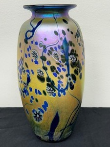 lot 37A image: Jim Bush Hand Blown Art Glass Vase