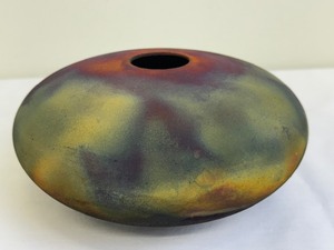 lot 30C image: Artisan Raku Fired Vessel  Beautiful Artisan Raku Pottery Vessel