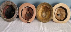 lot 91 image: Vintage Mens Brown Hat Collection, 4  Champ  Dobbs