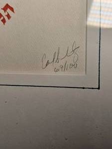 lot 99 image: Judaic Peace Dove singed Print