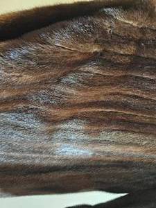 lot 7 image: Full Length Mahogany Mink Fur Coat  size Large