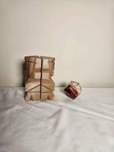 lot 143 image: Carved Aztec Onyx Bookends and Paperweight