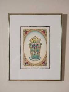 lot 60 image: SIGNED Michoel Muchnik - Fine Art Judaica Print - Elijahs Cup - 144300