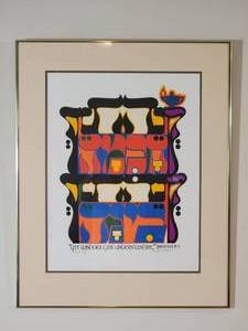 lot 14A image: SIGNED Mordechai Rosenstein - Fine Art Judaica Print - Get Wisdom, Gain Understanding - 167250
