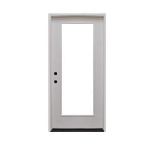 lot 107 image: Steves & Sons 32 in. x 80 in. Premium Full Lite Primed White Fiberglass Prehung Front Door
