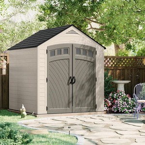 lot 124 image: Suncast Vista 7 ft. W x 7 ft. D Plastic Shed (50 sq. ft.)