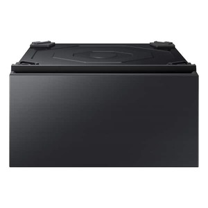 lot 170 image: Samsung Bespoke 27 in. Laundry Pedestal in Brushed Black with Storage Drawer
