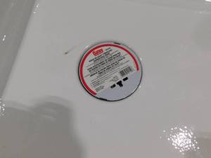 lot 68 image: Delta Foundations 38 in. L x 38 in. W Corner Shower Pan Base with Corner Drain in White