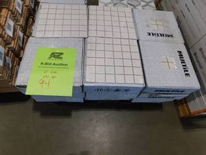 lot 94 image: MOLOVO Porcetile White 12.05 in. x 12.05 in. Squares Matte Porcelain Mosaic Wall and Floor Tile (233 sq. ft.)