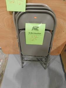 lot 125 image: 3 METAL FOLDING CHAIRS