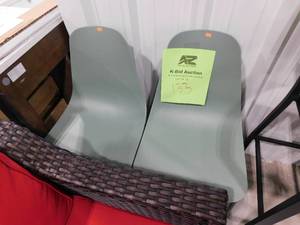 lot 133 image: (2) PLASTIC CHAIRS