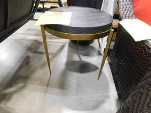 lot 135 image: 22 in. x 22 in. x 24 in. Yedlin Black Side Table