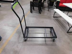 lot 137 image: Flash Furniture 900-lb Capacity 4-Wheel Black Steel Furniture Dolly