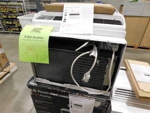 lot 141 image: LG 18,000 BTU 230208V Window Air Conditioner Cools 1000 Sq. Ft. with Dual Inverter, Wi-Fi Enabled & Remote in White