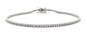 lot 51 image: Scintillating 1 Carat Diamond Tennis Bracelet