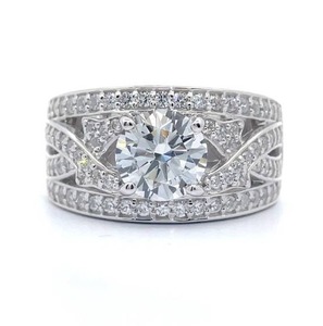 lot 66B image: NEW Cubic Zirconia Infinity Symbol Pave Ring VIDEO