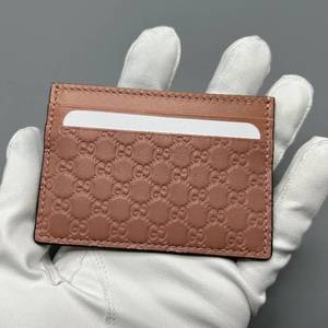 lot 67 image: Brand New Gucci Guccissima Soft Pink Card Holder - Authentic $335 Retail