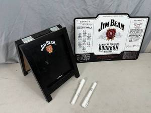 Jim Beam Metal Sign and Message Board with Markers