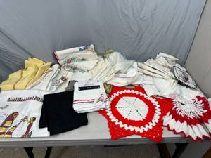 Assorted Vintage and Embroidered Towels