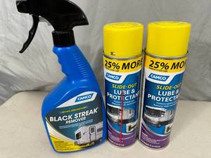 New Camco RV  Camper Slide-Out Lube and Black Streak Remover