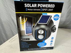 New Solar Powered Motion Activated Spotlight