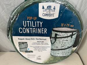 New Camping Themed Pop-Up Utility  Trash Container