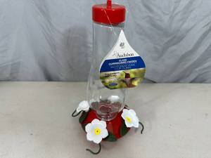 New Glass Hummingbird Feeder
