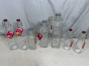 7 New Kilner Clip Top Preserve Bottles