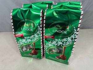 6 New Bags of Lindt Lindor Limited Edition Peppermint Cookie Truffles