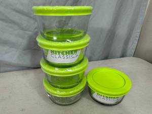 5 New Anchor Glass Food Storage Containers