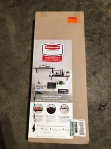 lot 4 image: Rubbermaid Mahogany Premium Wood Shelving Kit, 2 Shelves 14 in. D x 32 in. L  Customer Returns See Pictures