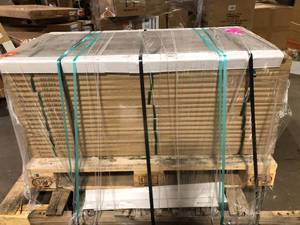 lot 9 image: 20 Boxes of Ivy Hill Tile Montgomery Ribbon Maple 24 in. x 48 in. Matte Porcelain Floor and Wall Tile (15.49 sq. ft.Case)  Customer Returns See Pictures