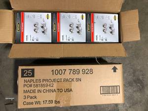 lot 7 image: Lot of Defiant Naples Satin Nickel Single Cylinder Project Pack Customer Returns See Pictures