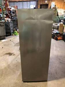 lot 25 image: Vissani 7 cu. ft. Convertible Upright FreezerRefrigerator in Stainless Steel Garage Ready Damaged  Customer Returns See Pictures