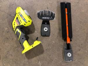 lot 48 image: RYOBI ONE 18V Cordless Grass Shear and Shrubber Trimmer (Tool Only)  Customer Returns See Pictures