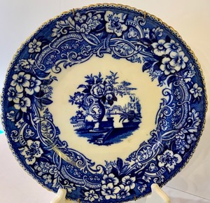 Vintage Blue and White Design Petite Plates, Gravy Bowl, Spoon Holder and More