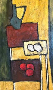 Large Abstract Original Oil on Canvas Painting by Mia Stone