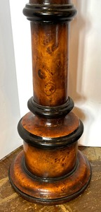 Pair of Gorgeous 30 Burled Walnut Candle Holders from Gabberts