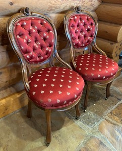 Pair of Museum Quality Vintage Victorian Parlor Chairs