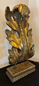 Golden Scrolled Leaf Decor