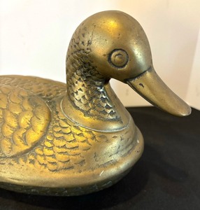Vintage Brass Duck Decor