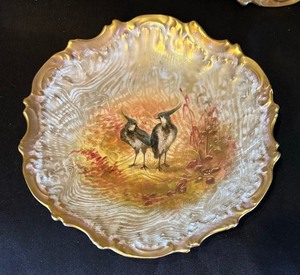 Three Antique Rare, Circa 1890 Limoges Plates