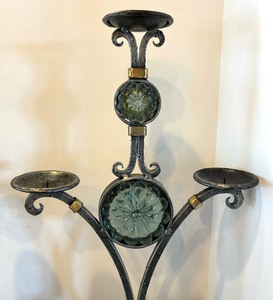 Pair of Charming Candle Holders with Glass Details