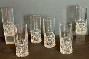 Set of Six Tiffany & Co Rock Cut Tumblers  Set of Six Tiffany & Co Rock Cut High Ball Glasses