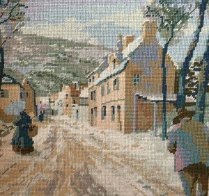 Framed Vintage Needlepoint Art