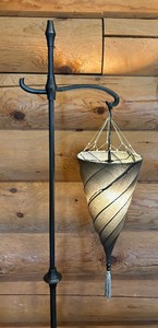 Fortuny Style Swirl Shaded Floor Lamp