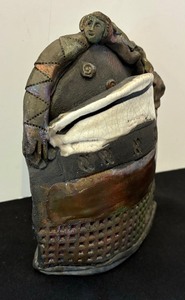 Unique Artisan Raku Vase