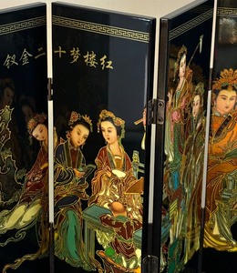 Petite Table Top Asian Screen Decor