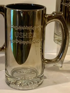 Vintage Wedding Party Gift Beer Mugs Including Best Man, Bridesmaid and Ushers